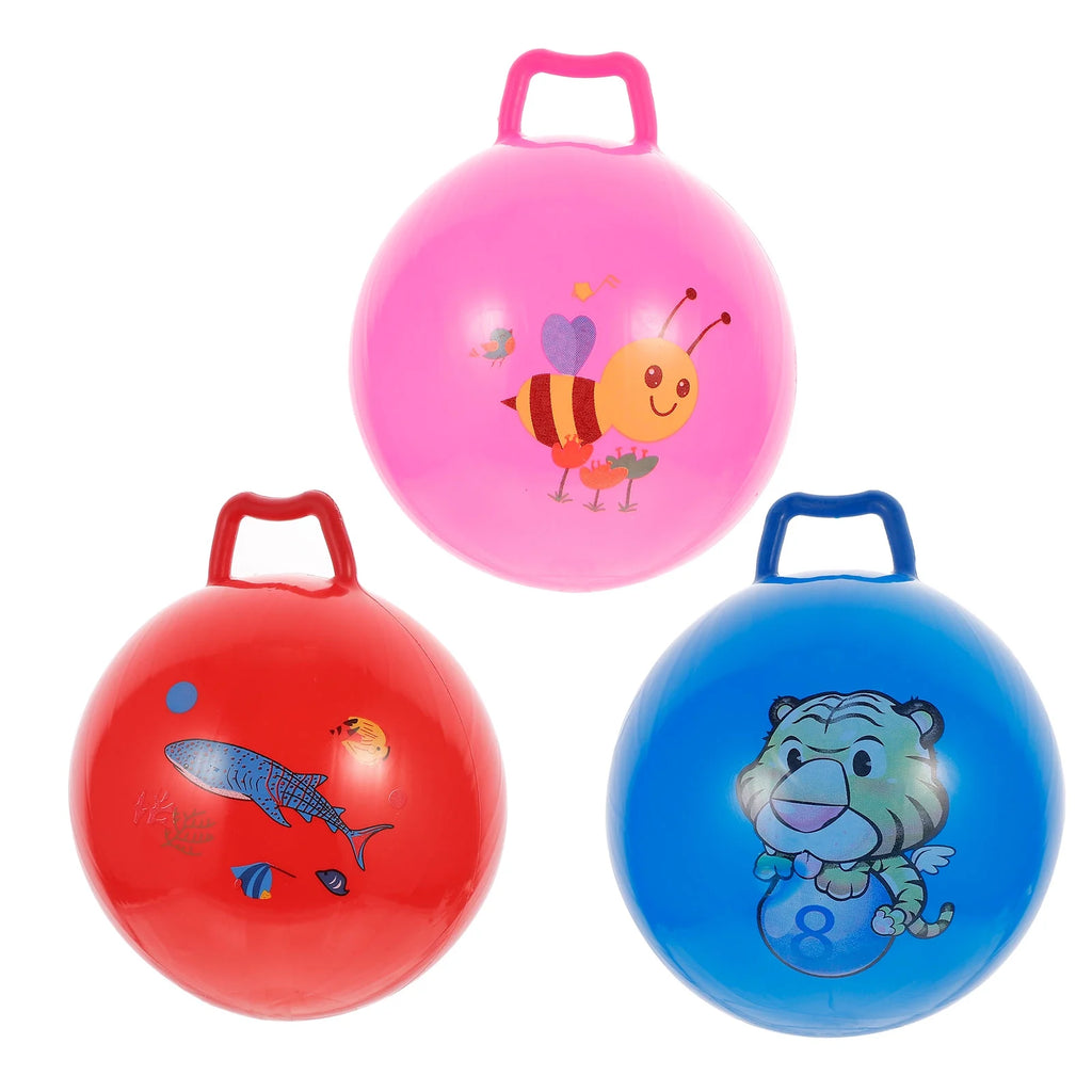 3Pcs Inflatable Hopper Balls with Handle K127476