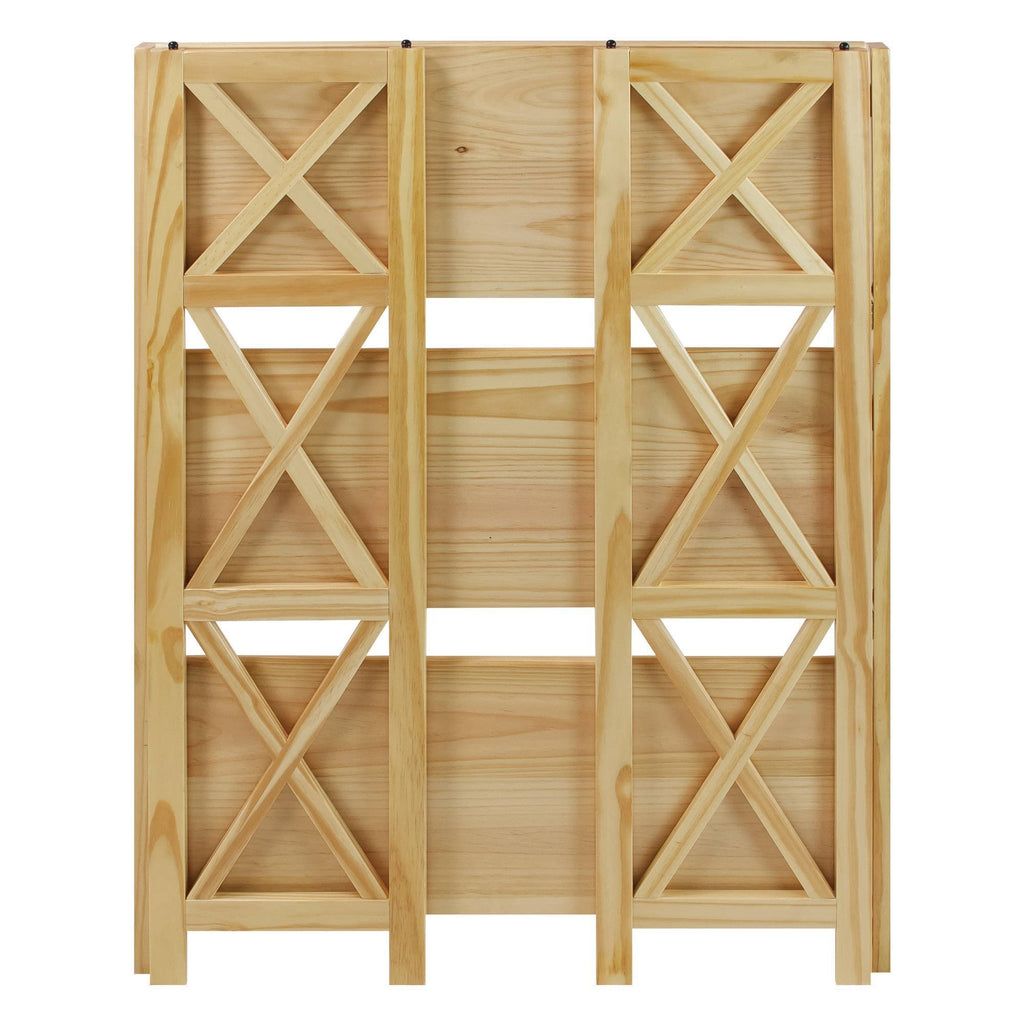 3 Shelf Folding Bookcase Natural Z478261