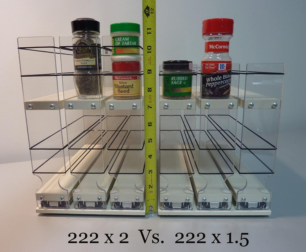 Spice Rack Cabinet Mounted 3 Drawers 30 Capacity I9907