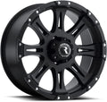 Black 17X9 6X135 Bolt Pattern +06mm Offset 8 Spoke Aluminum Passenger Car Wheels T6133