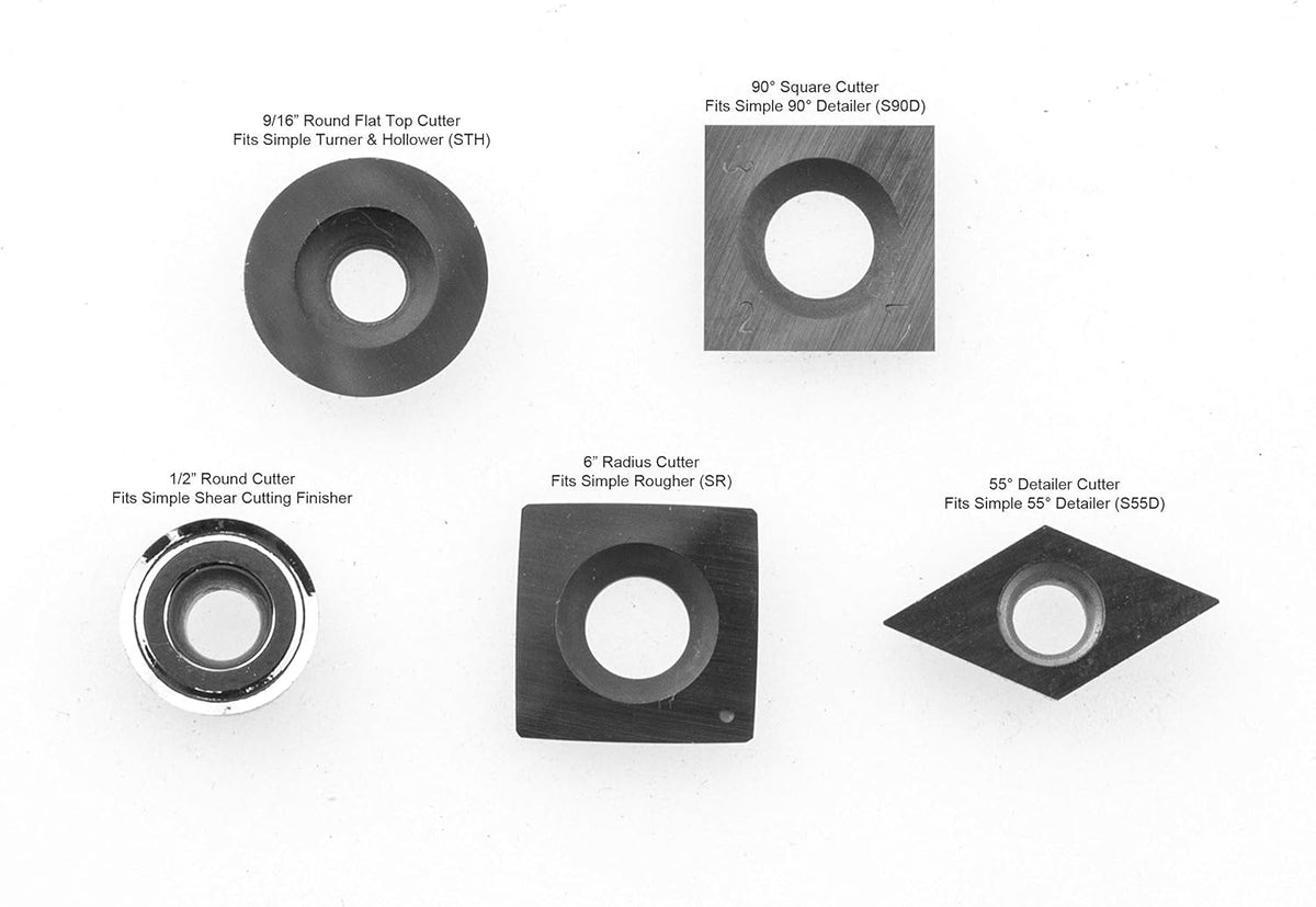 4 Cutter Pack Carbide Cutter for Woodturning Tools C224
