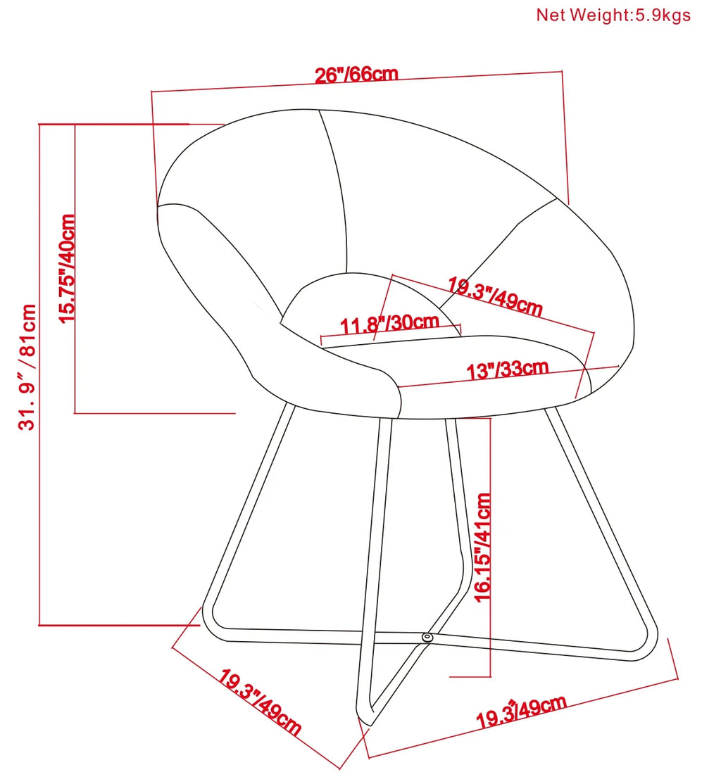 Gray Velvet Accent Chair V1279