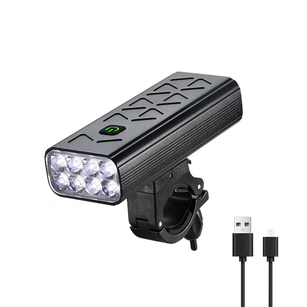 8LED Rechargeable Bike Front Headlight with 5 Modes Y4922