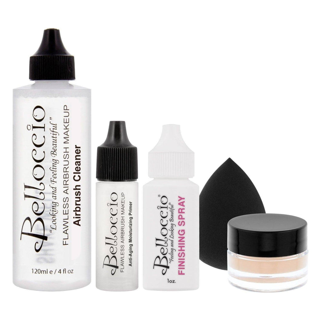 Professional Beauty Airbrush Cosmetic Makeup System with 4 Fair Shades Foundation in 1/4 Ounce Bottles V954