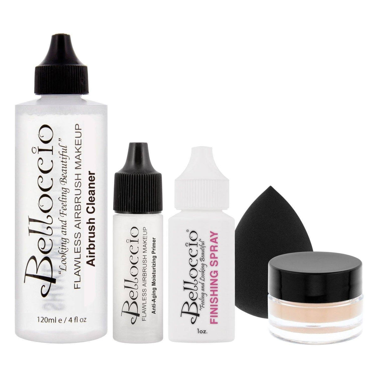 Professional Beauty Airbrush Cosmetic Makeup System with 4 Fair Shades Foundation in 1/4 Ounce Bottles V954