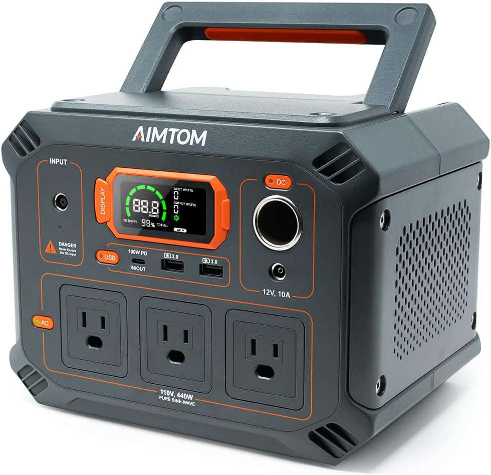 Portable Power Station 403Wh Lithium Battery Solar Generator D8486