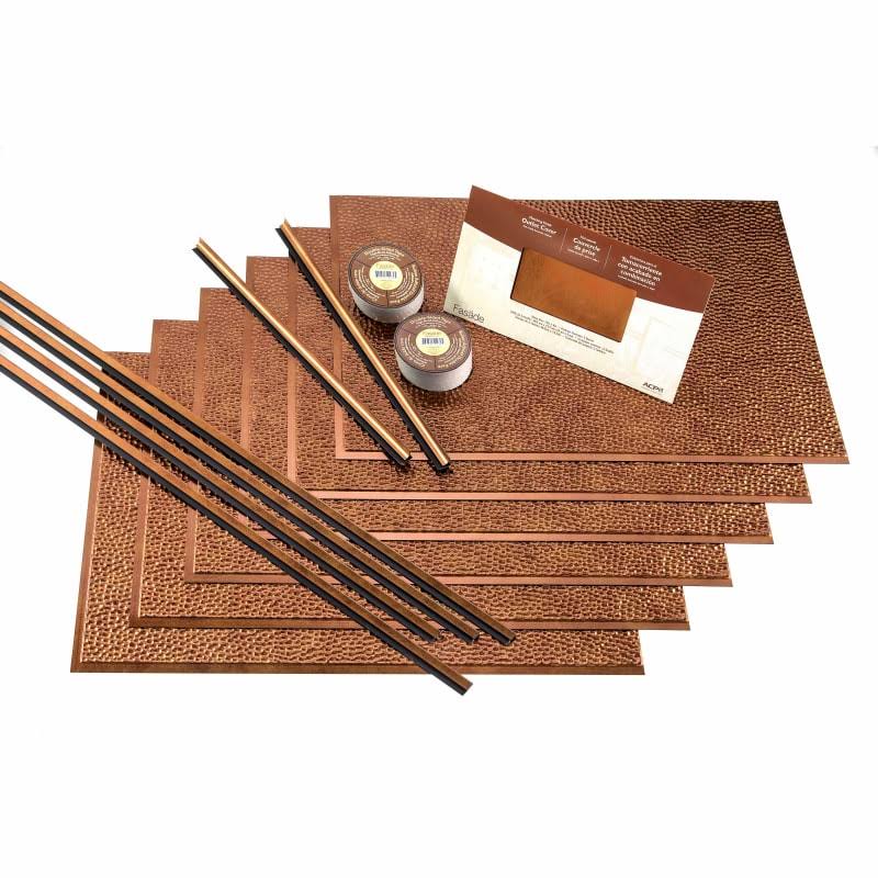 Antique Bronze Hammered Backsplash V29404