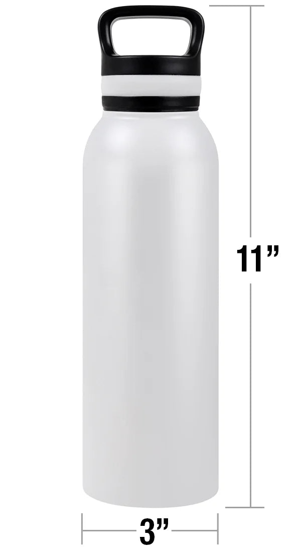 24 oz Vacuum Insulated Stainless Steel Water Bottle with Loop Cap V1664