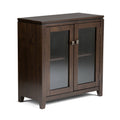 Solid Wood Low Storage Cabinet Farmhouse Grey A7387