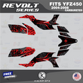 GFX Graphics Kit for Yamaha ATV YFZ 450 Carburator (2004-2008) J551984