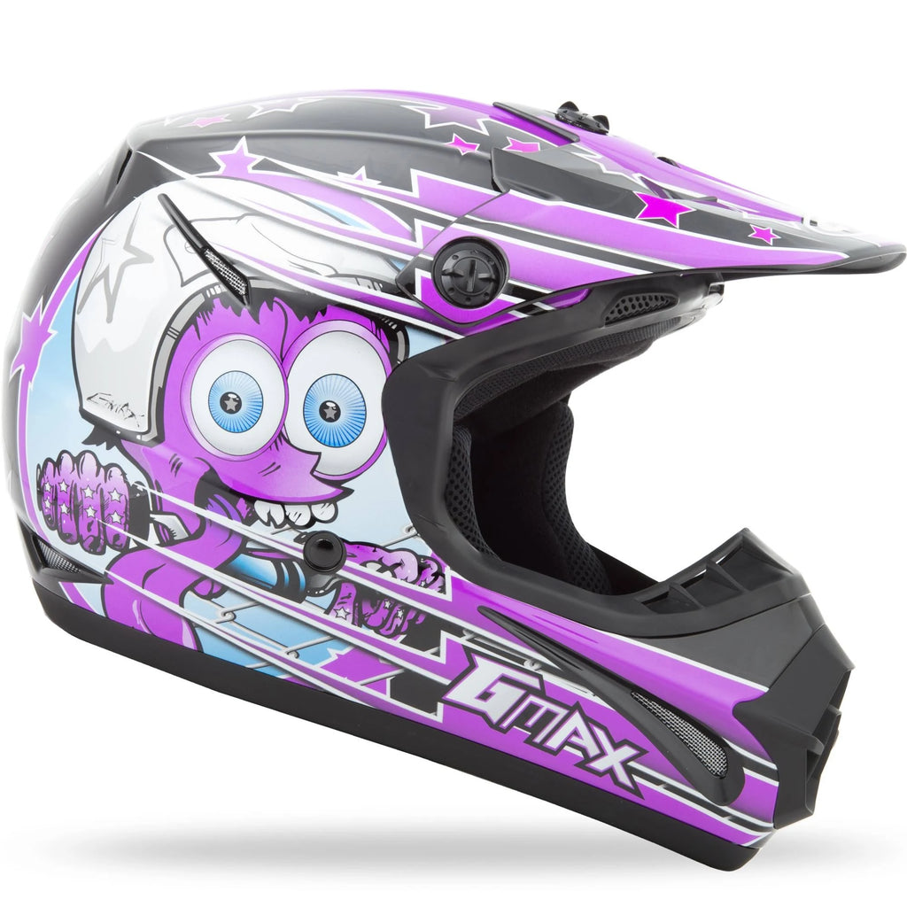 Black/Purple Youth Helmet F1058