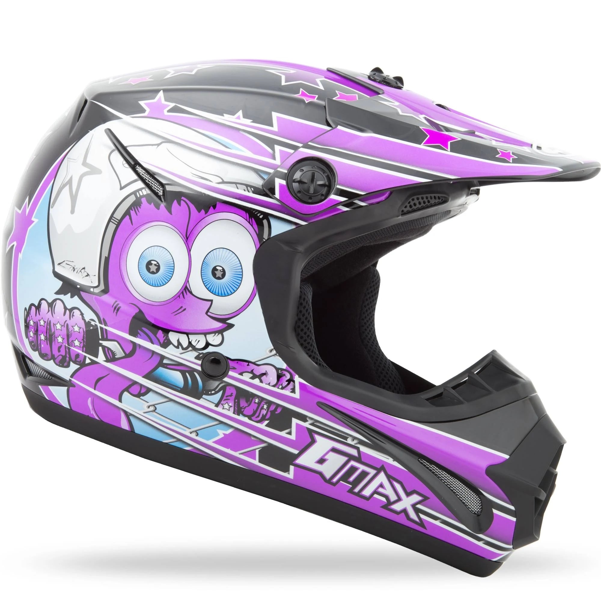 Black/Purple Youth Helmet F1058
