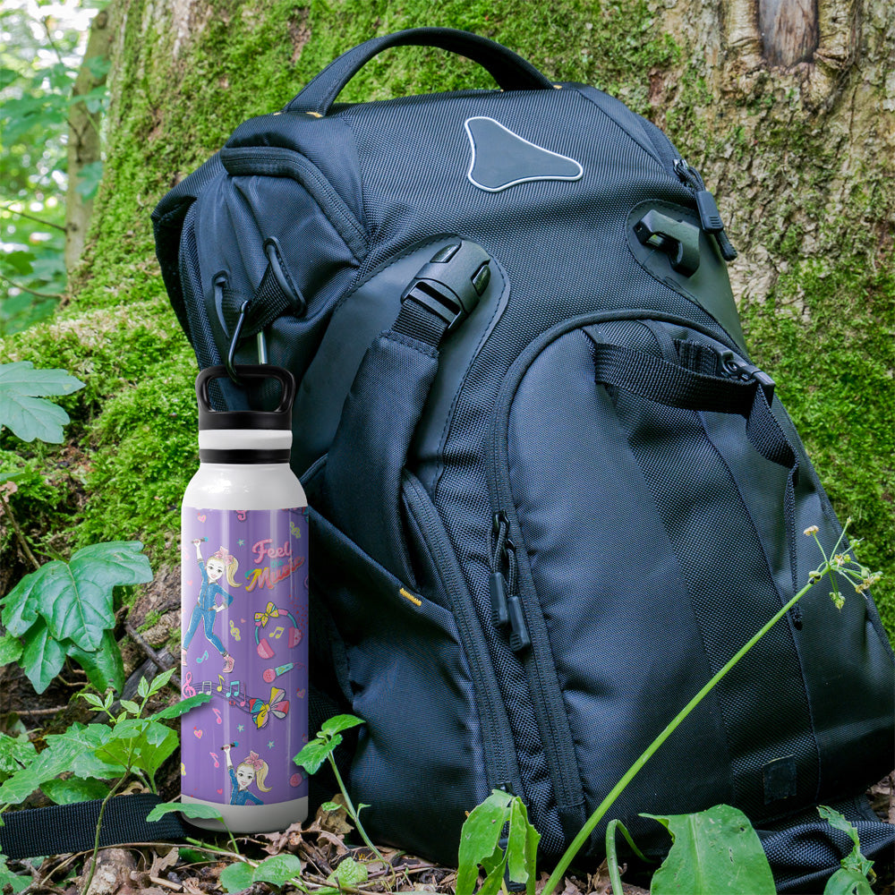 24 oz Vacuum Insulated Stainless Steel Water Bottle with Loop Cap V1664