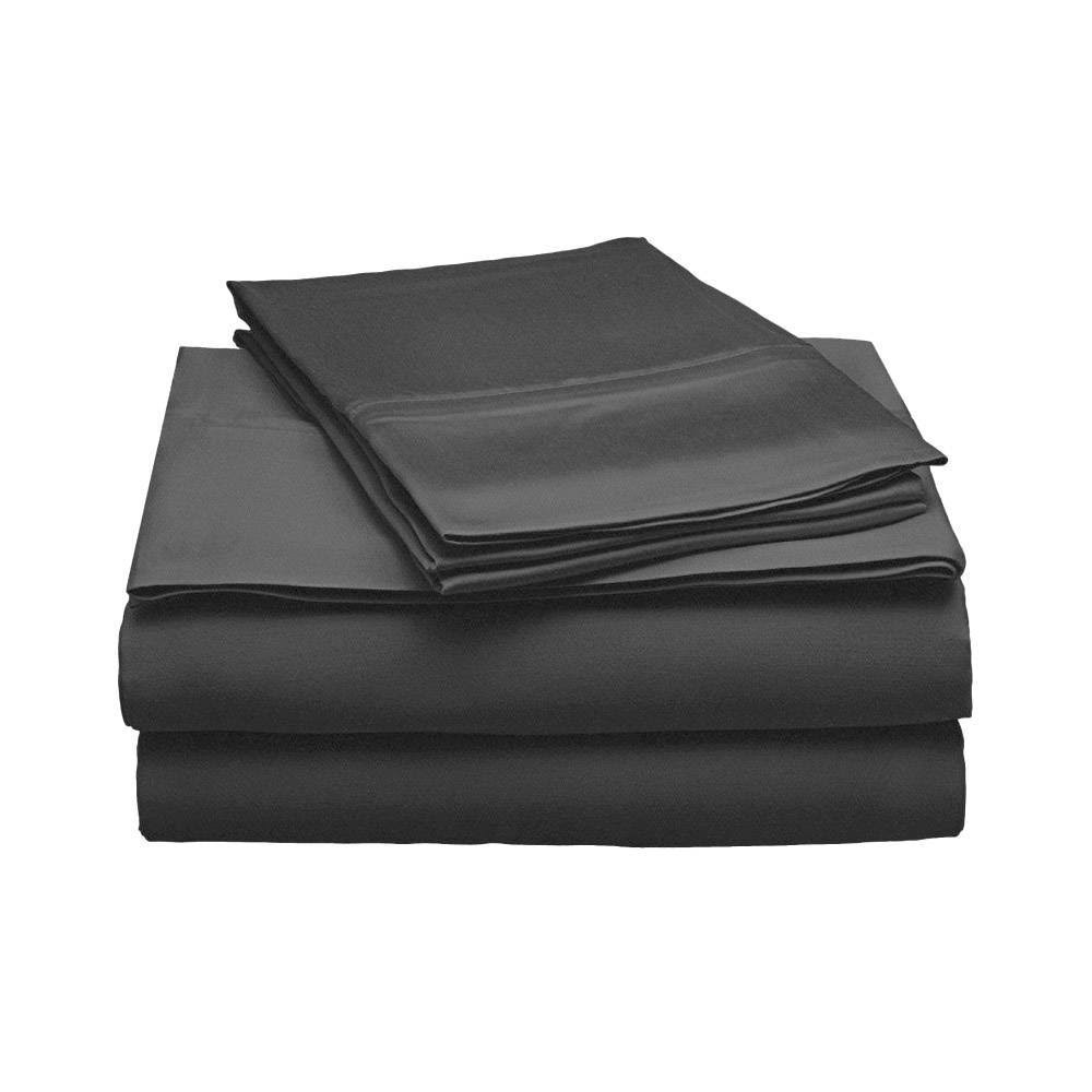 Black Sateen Weave Sheet Set California King I29798