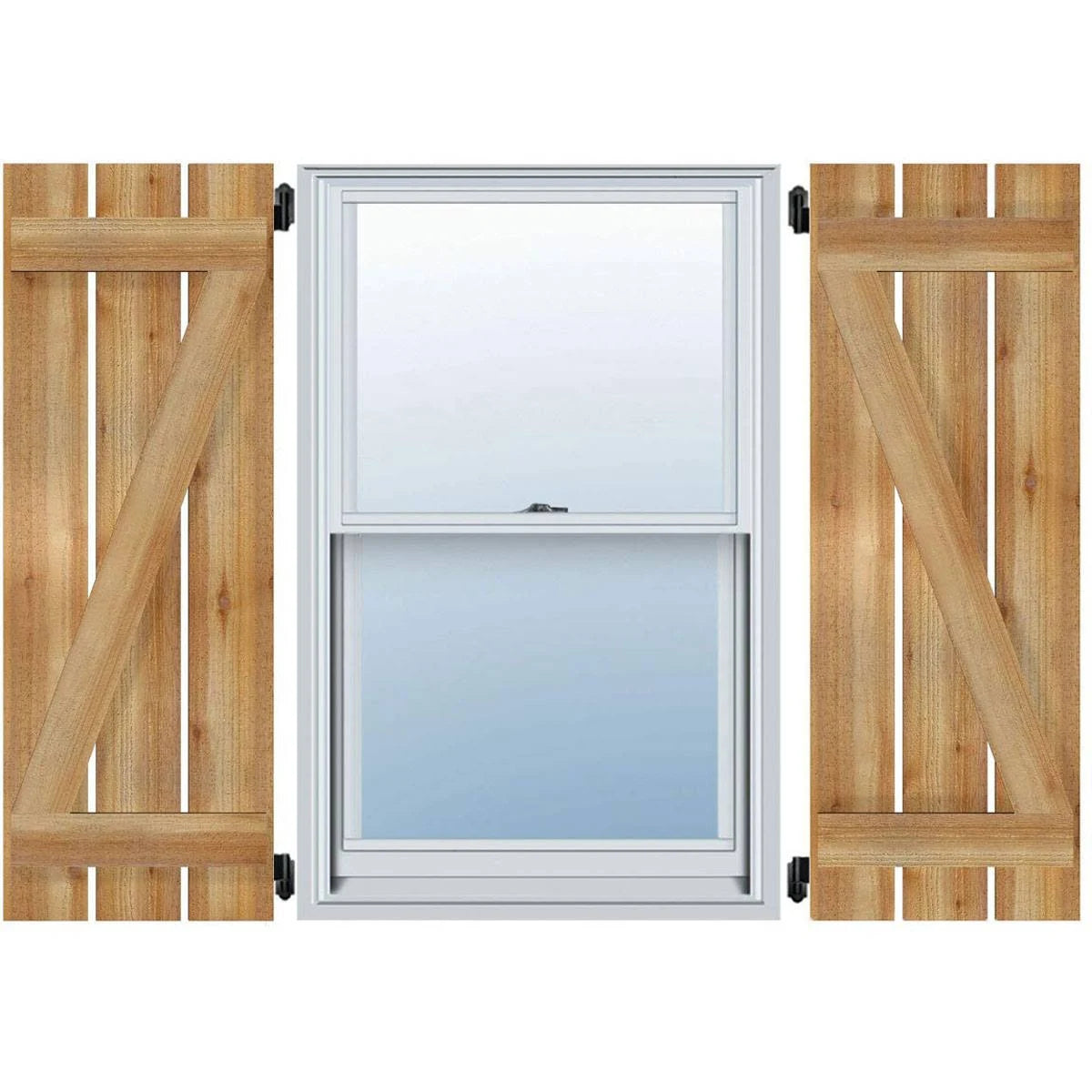 Board-n-Batten Shutters with Z-Bar, Rough Sawn Western Red Cedar K569332