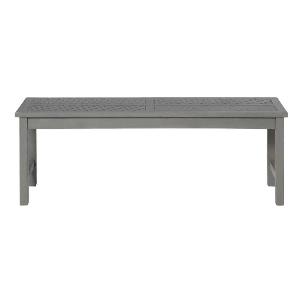 Dark Brown Chevron Patio Bench O6794
