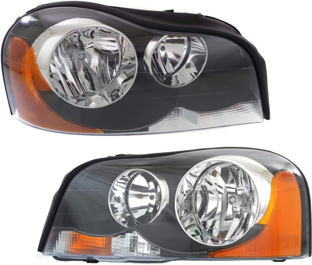 Headlight Assembly Driver and Passenger Side Halogen with Bulbs V451195