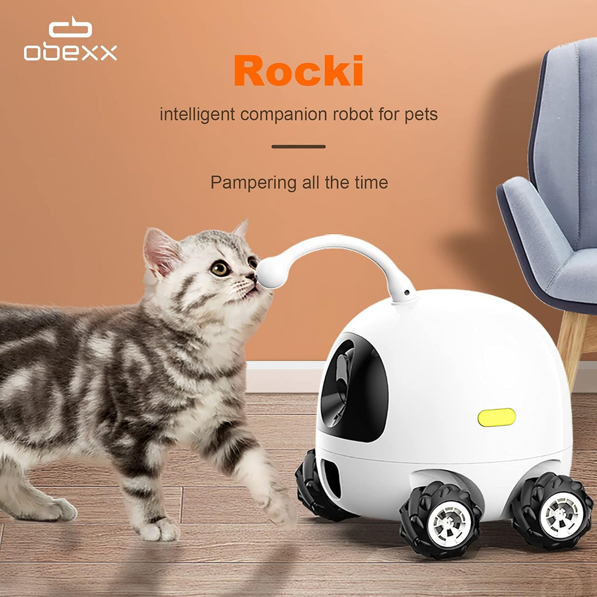 White Smart Pet Camera with Treat Dispenser G262982