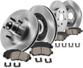 Premium OE 5 Lug Rotors + Ceramic Brake Pads + Hardware W348