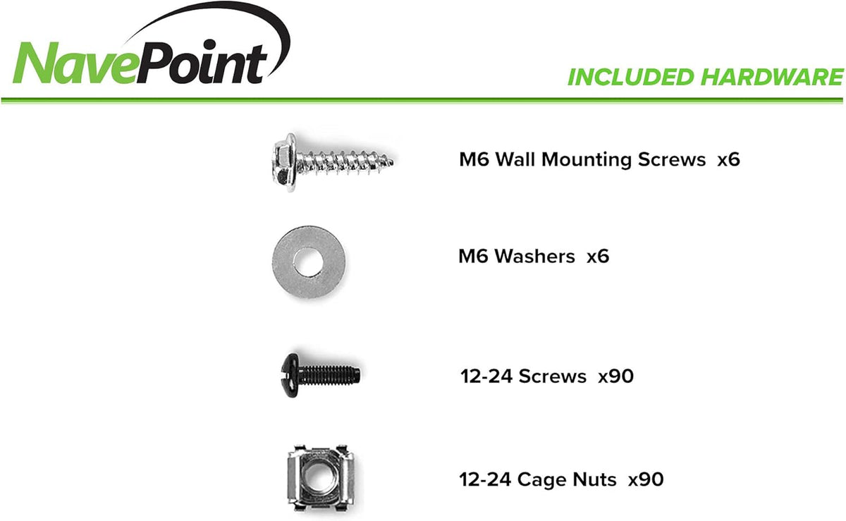 15U Wall-Mount Open Frame Network Equipment Rack, 24.81 Inch Depth, Steel, Black M326