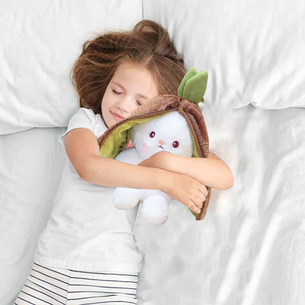 Brown Kiwi Reversible Bunny Plush Stuffed Animal A299360