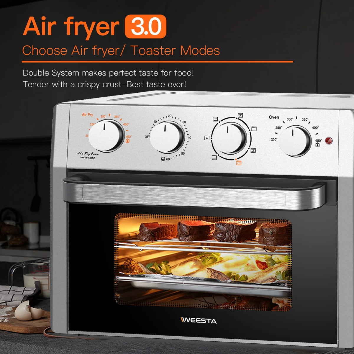 7-In-1 Air Fryer Toaster Convection Oven Combo 24 Quart J812228