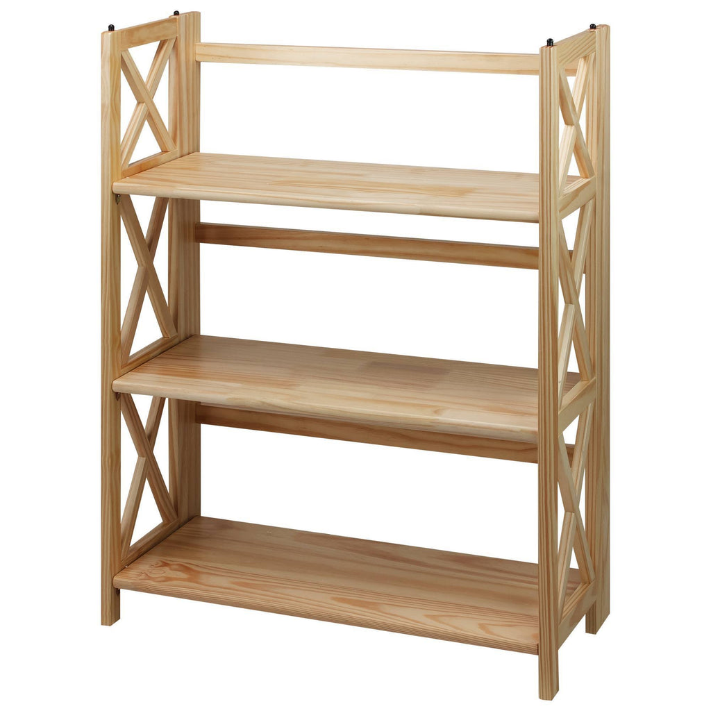 3 Shelf Folding Bookcase Natural Z478261