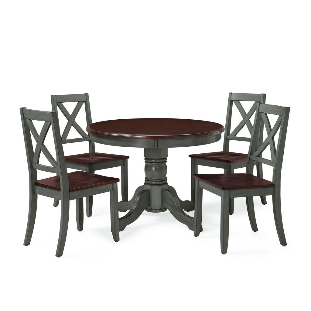 Blue & Mocha Finish Dining Table X339730