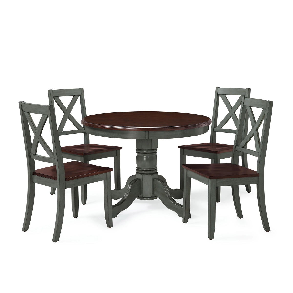 Blue & Mocha Finish Dining Table X339730