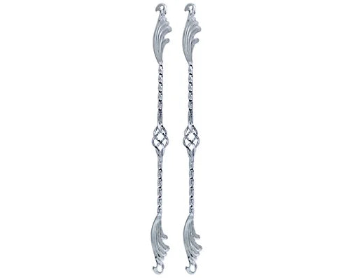26" Chrome Twisted Spring Fork Bars Q7367