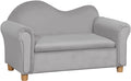 Grey Velvet Kids Sofa with Toy Storage Chest O9469