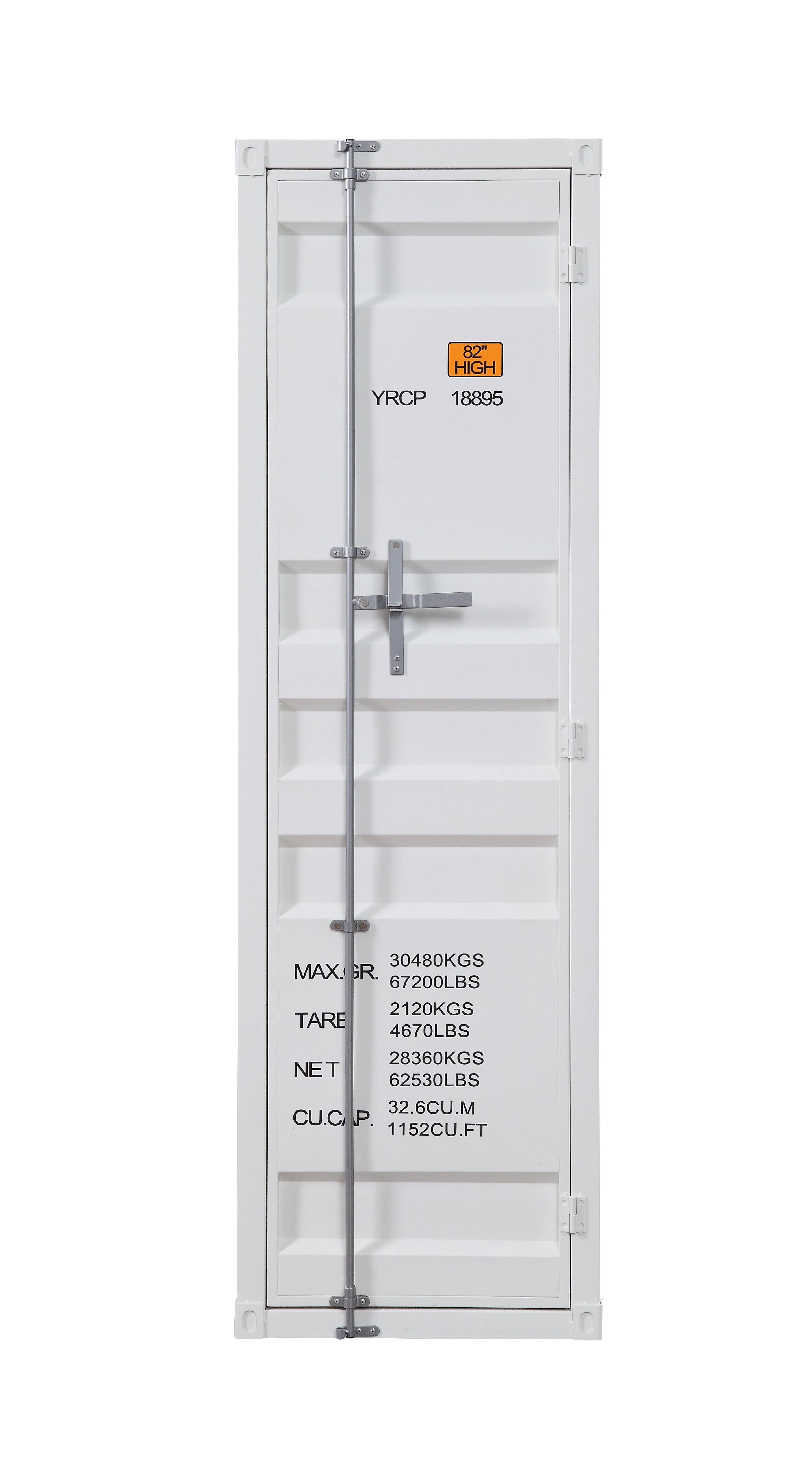 White Single Door Cargo Wardrobe Y731