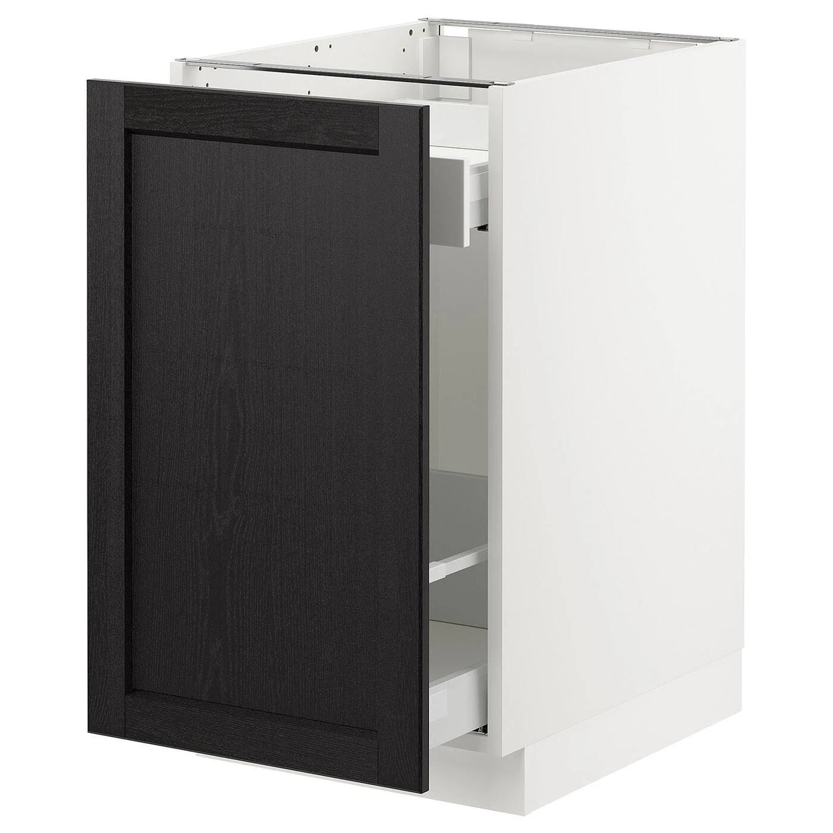 White Base Cabinet with Pull-Out Storage F73105