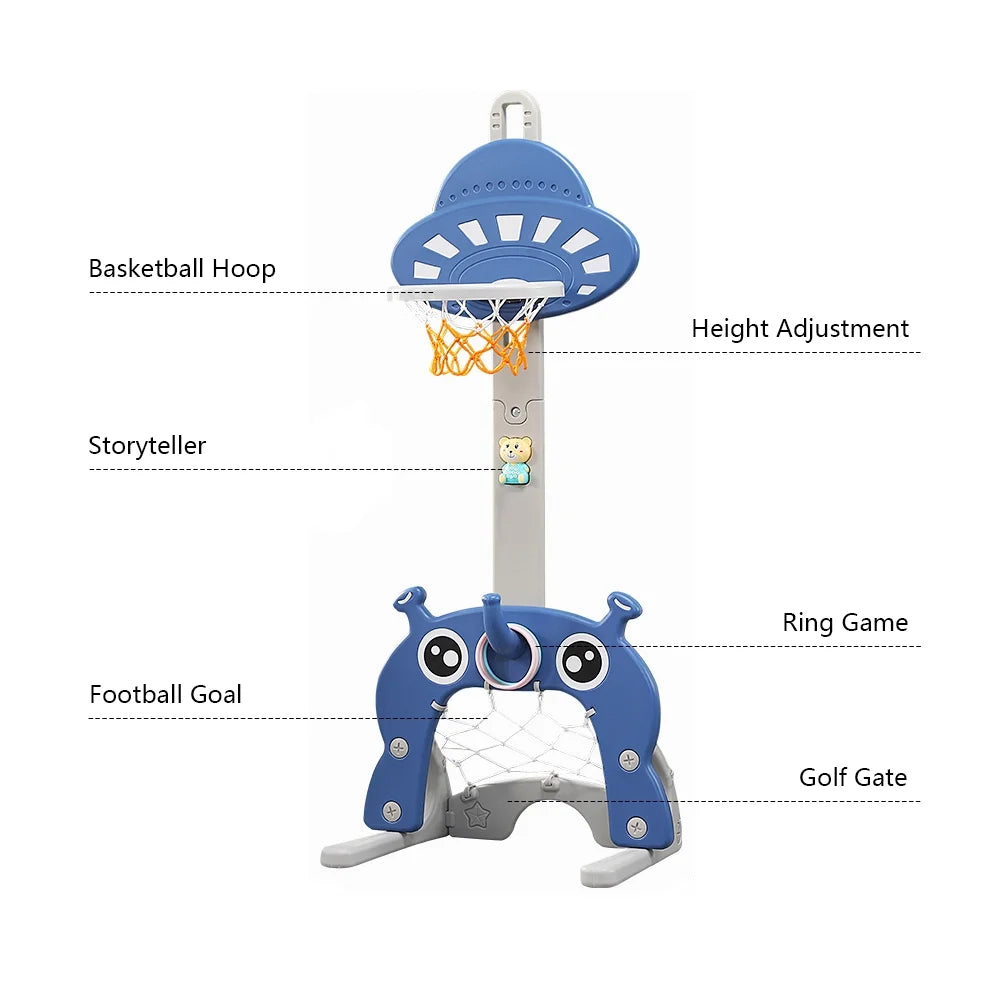 5 in 1 Kids Basketball Hoop Sports Activity Center M574