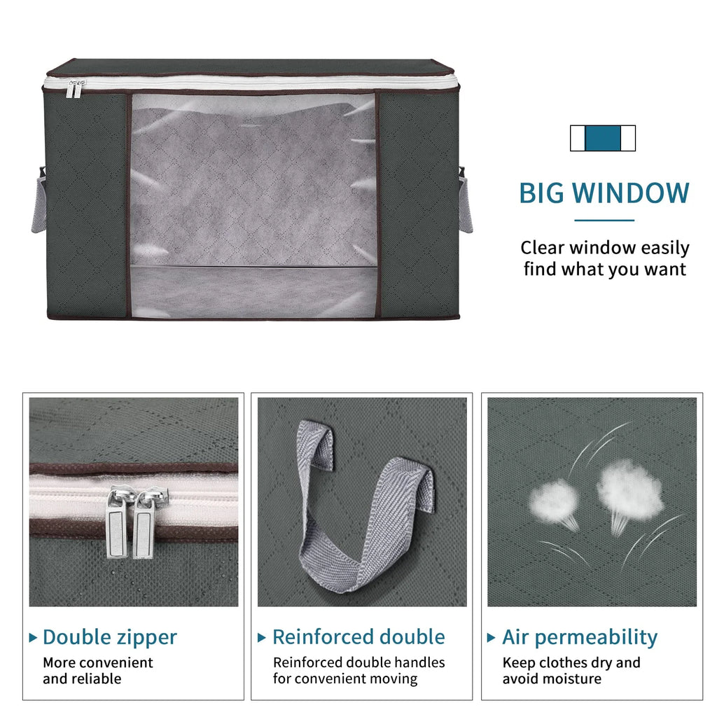 90L Foldable Clothes Storage Bags with Handles S76684