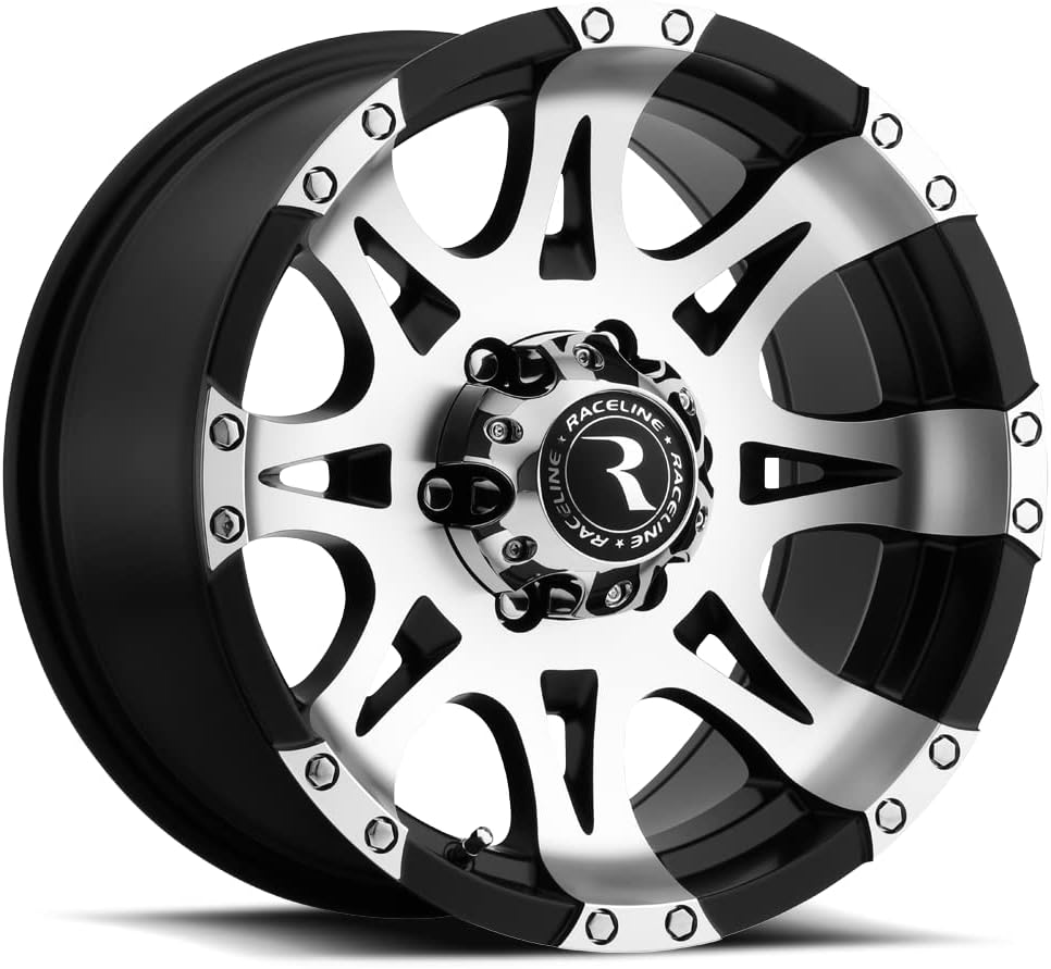 Black 17X9 6X135 Bolt Pattern +06mm Offset 8 Spoke Aluminum Passenger Car Wheels T6133