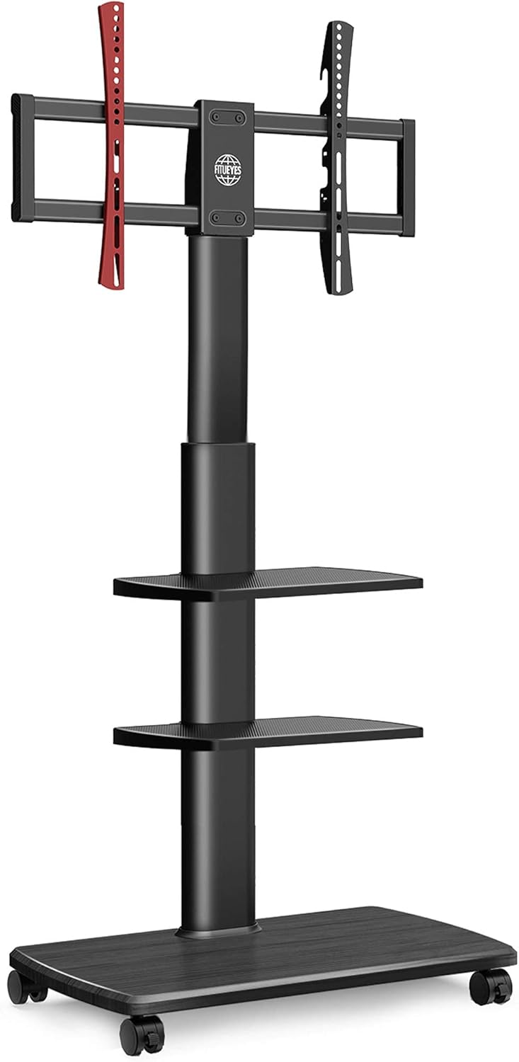 Rolling TV Stand on Wheels for 32 to 65 Inch Flat Screen TV, Black O385