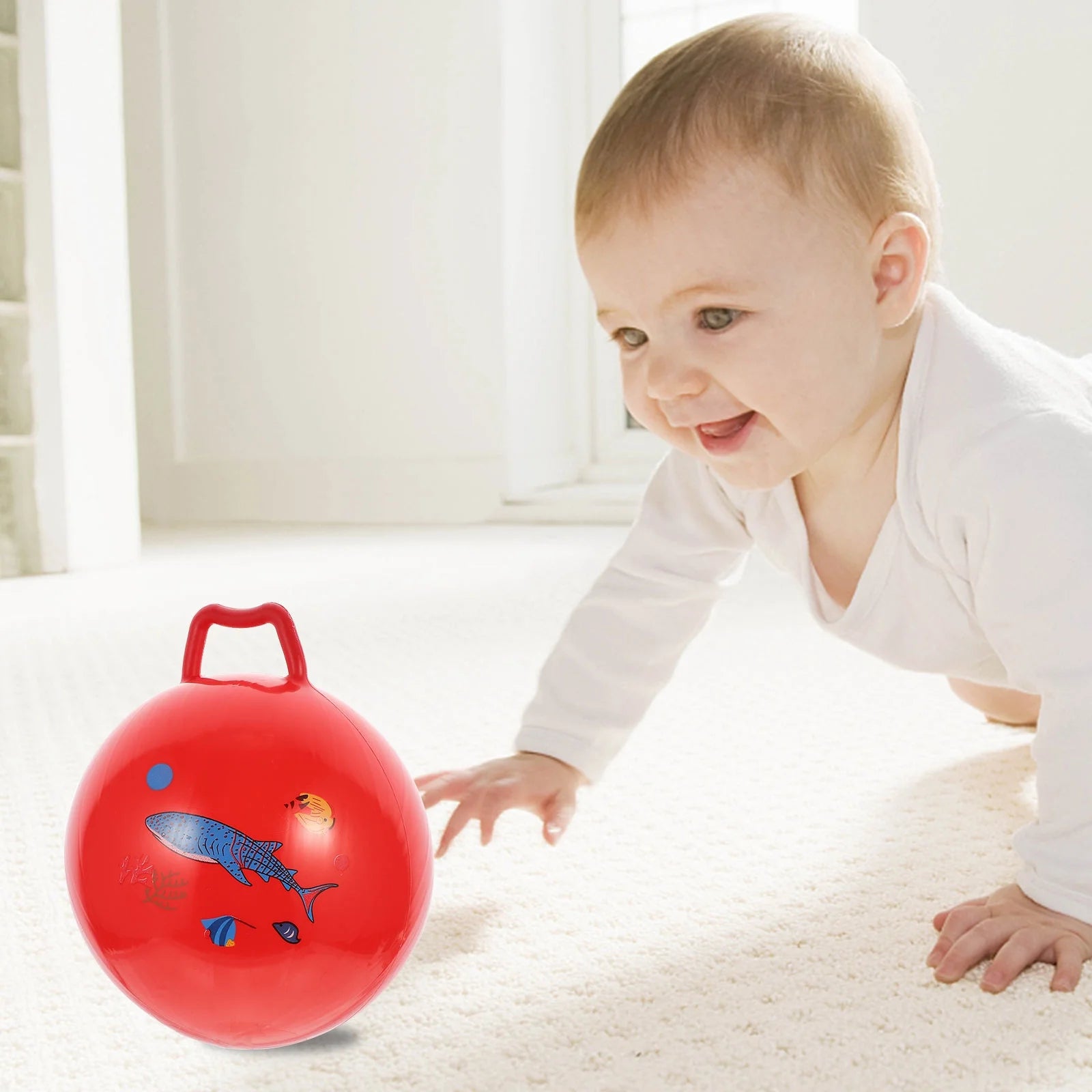 3Pcs Inflatable Hopper Balls with Handle K127476