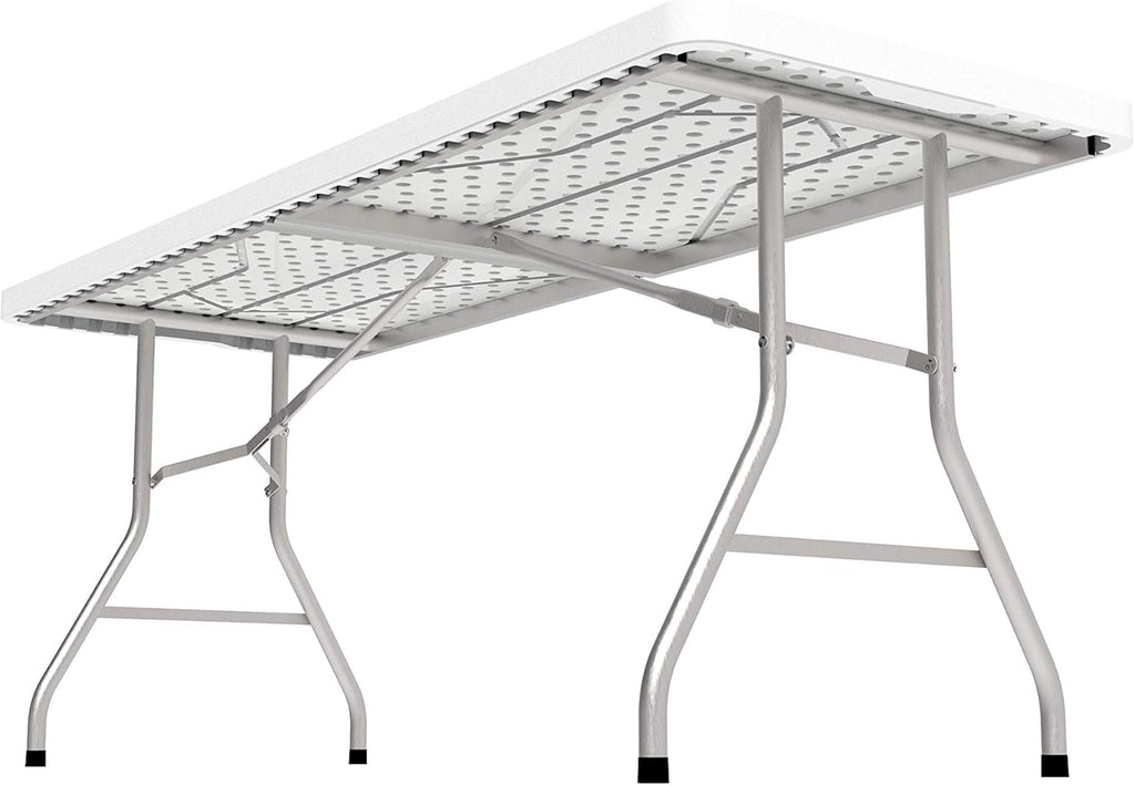 White Resin Plastic Folding Table with Steel Frame I1713