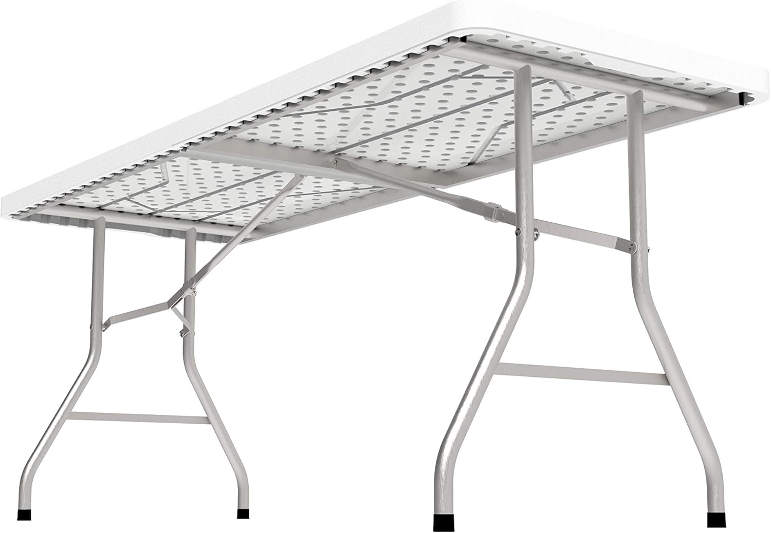 White Resin Plastic Folding Table with Steel Frame I1713