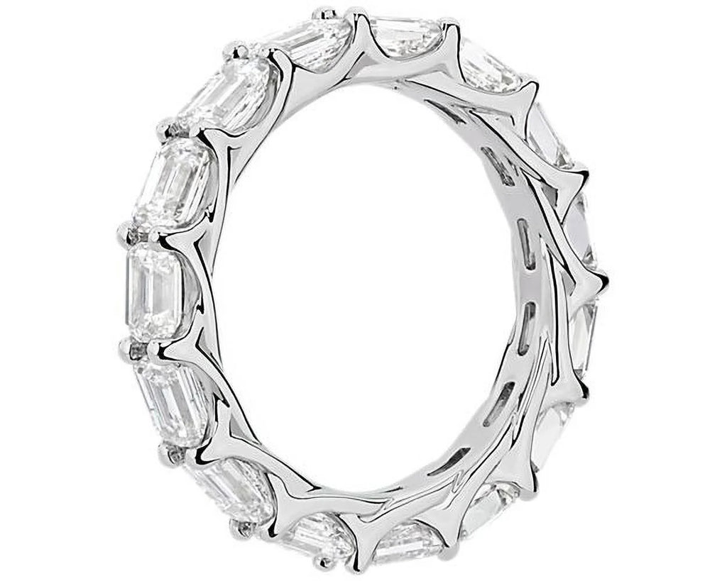 14K White Gold Emerald Cut Diamond Eternity Band E383947