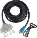 25 Feet 30 Amp 10 Gauge 4 Prong Generator Extension Cord 125/250V 7500W Pack of 2 K28656
