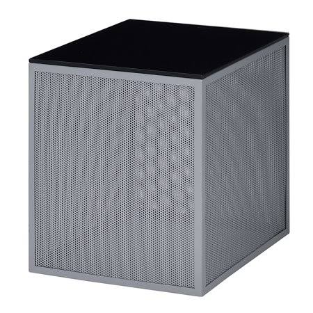 Gray Glass Top Side Table G3673