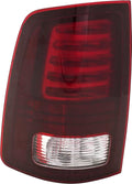 Tail Light with Clear & Red Lens Black Interior LED Driver Side F81161