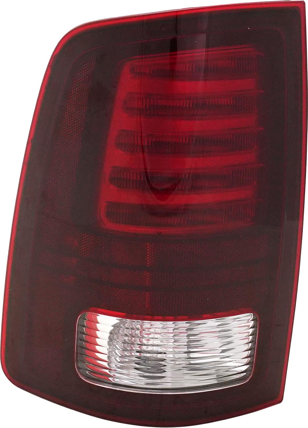 Tail Light with Clear & Red Lens Black Interior LED Driver Side F81161