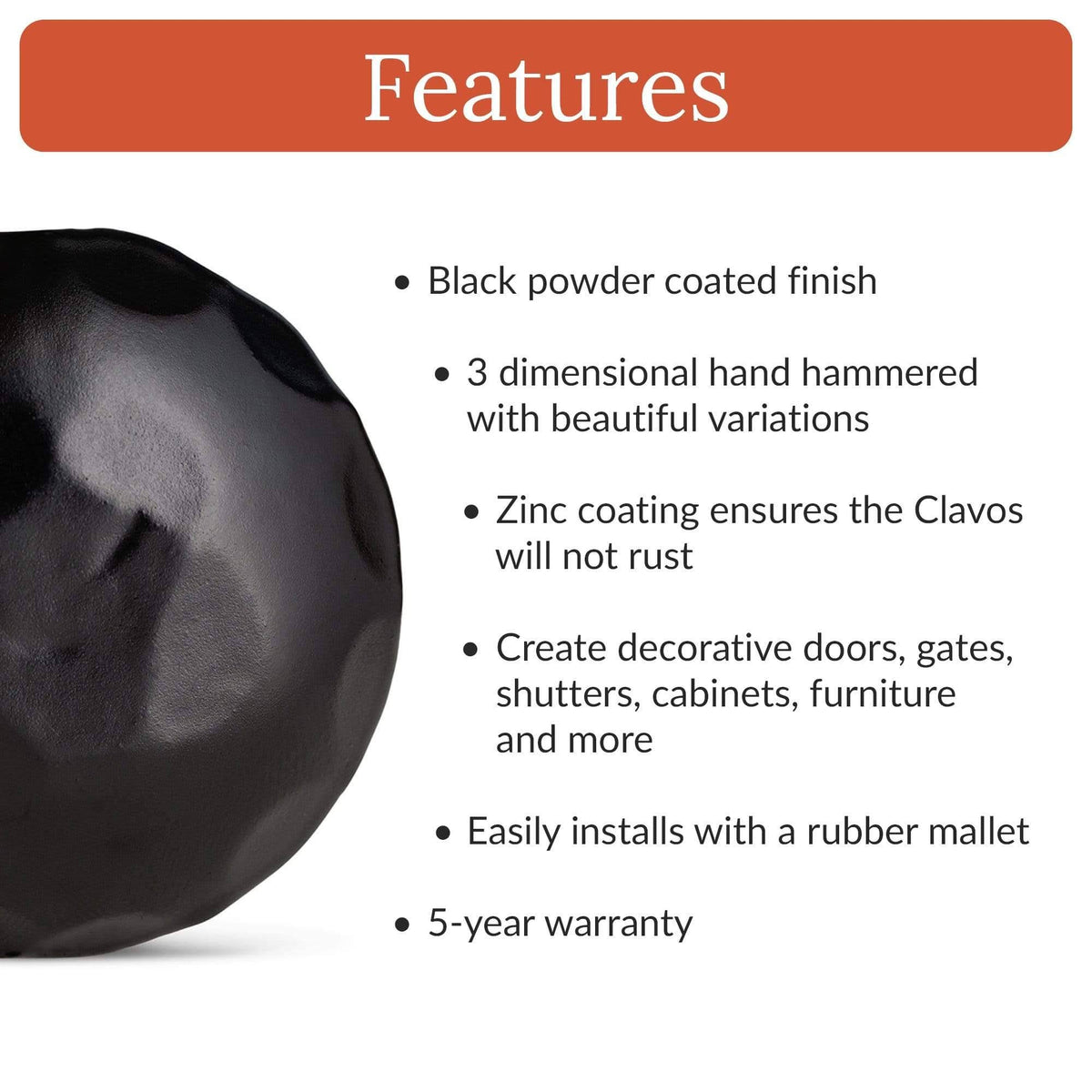 1.5x22 Round Iron Decorative Nail Clavos J8538