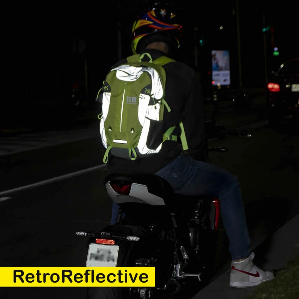 Hi Vis Green Reflective Bike Backpack M8090