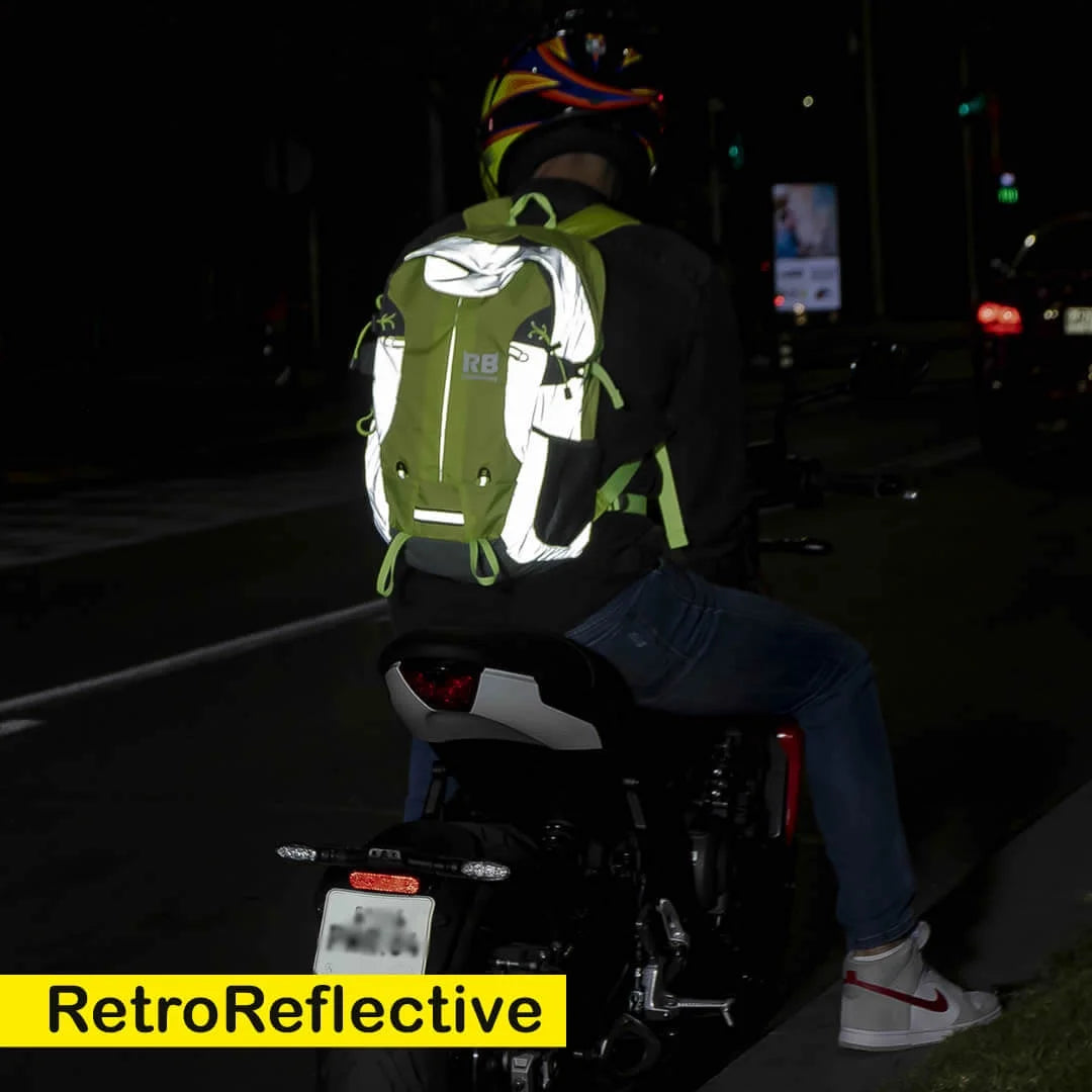 Hi Vis Green Reflective Bike Backpack M8090