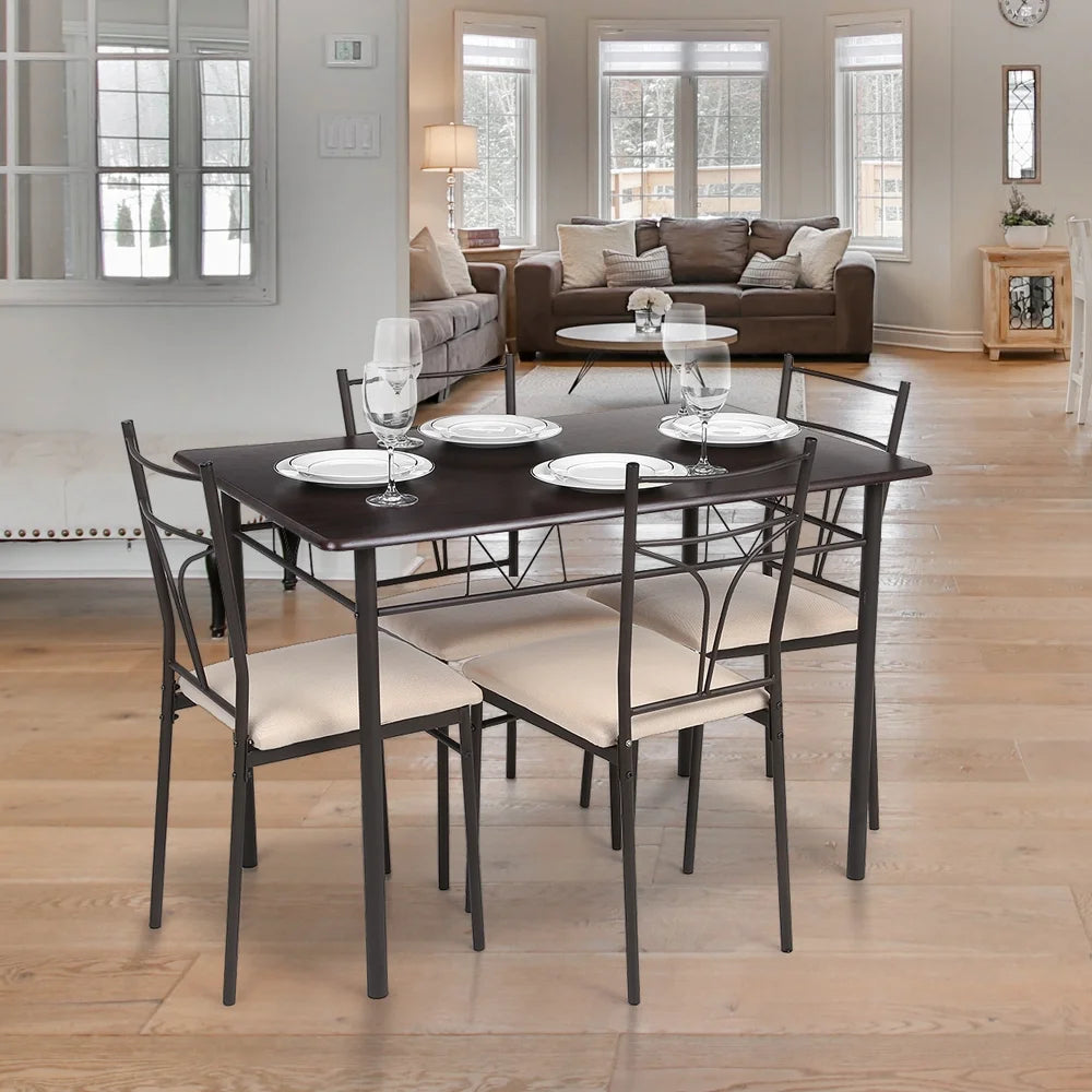 5 Pieces Dining Table and Chairs Set Z898
