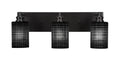 3 Light Espresso Finish Bath Bar with Black Glass H43719